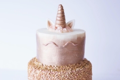 Rose Gold Unicorn Cake